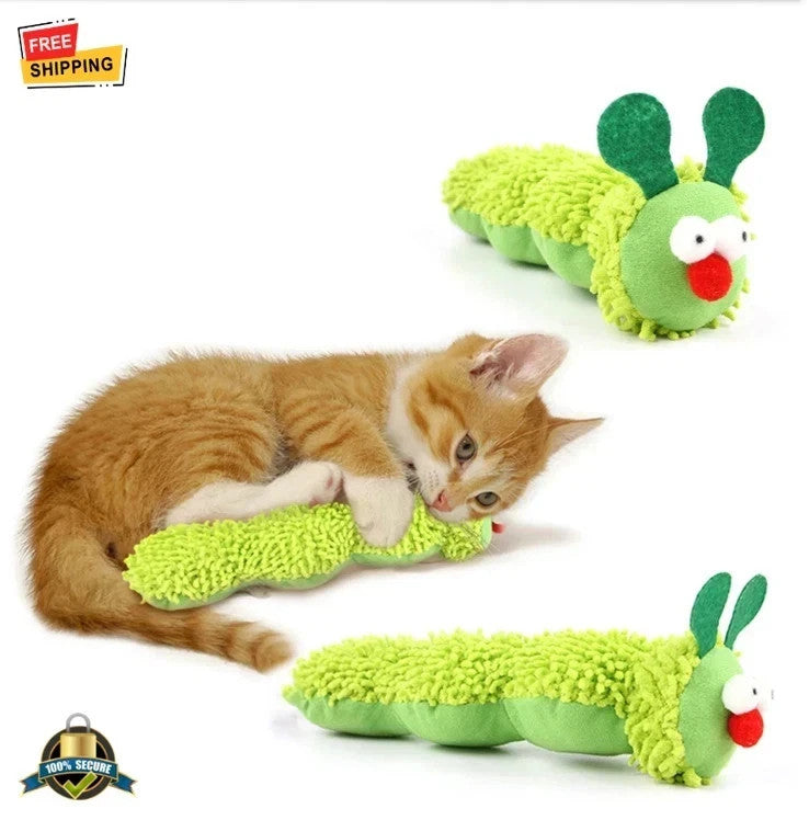 1 pc Caterpillar Cat Chew Toy with Catnip Silvervine Interactive Kitten Toy**