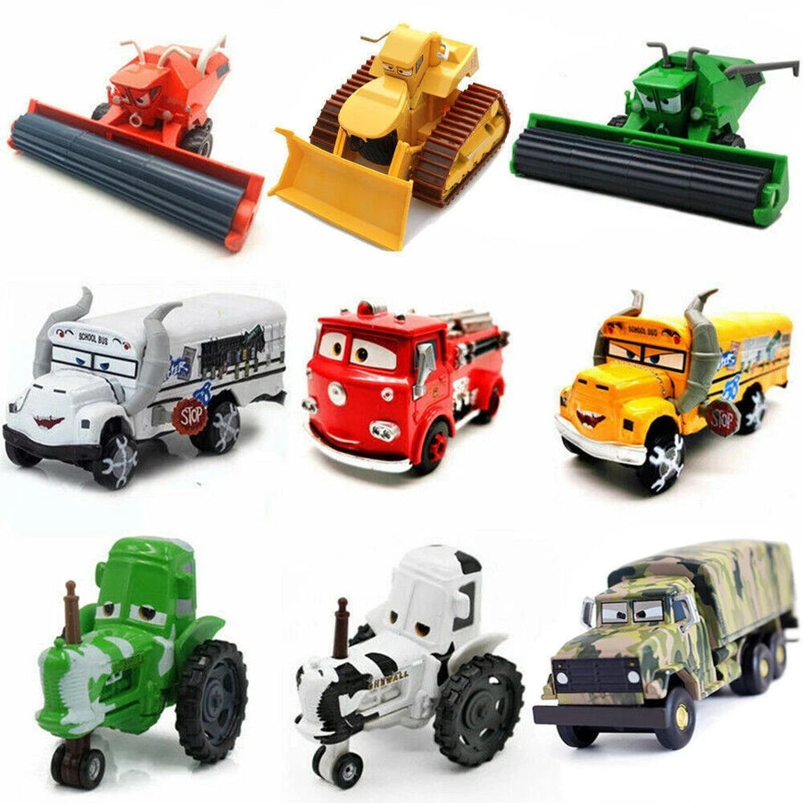 Disney Pixar Cars Diecast Model Toys Cars Frank Bulldozers Army Truck Boys Gifts