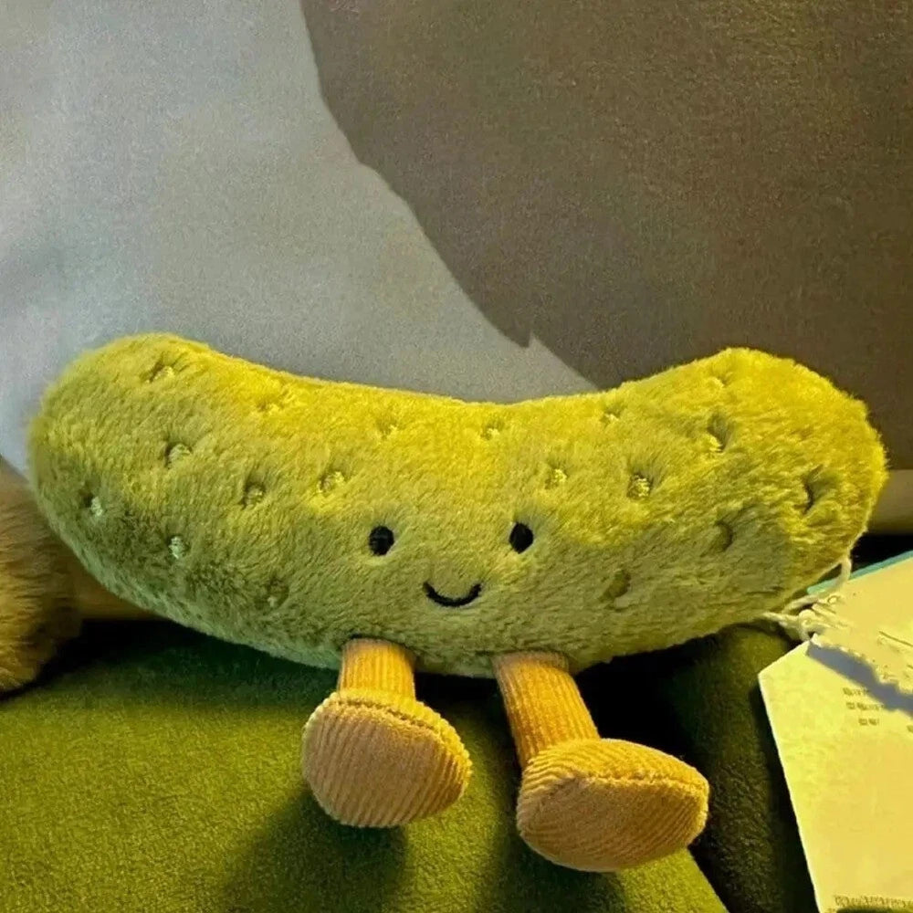 2025 Soft Plush Pickled Cucumber Toys Kawaii Cartoon Dolls Children'S Room Decor